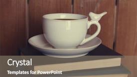  Presentation with books - Amazing PPT theme having law template - pile of books with cup backdrop and a  colored foreground