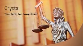  Presentation with lady justice - Slides with law-theme-lady-justice-statue background and a coral colored foreground