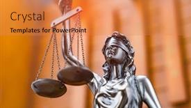  Presentation with law - Slide set consisting of law-theme-lady-justice-statue background and a coral colored foreground