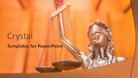  Presentation with lady justice - Beautiful slide deck featuring law-theme-lady-justice-statue backdrop and a gold colored foreground