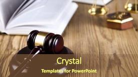  Presentation with mallet - PPT theme enhanced with criminallaw - law theme mallet of judge background and a tawny brown colored foreground