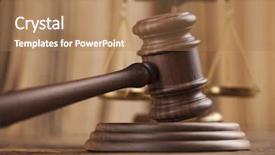  Presentation with mallet - Amazing presentation having criminallaw - law theme mallet of judge backdrop and a coral colored foreground