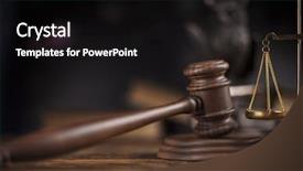  Presentation with mallet - Presentation design with criminallaw - law theme mallet of judge background and a black colored foreground