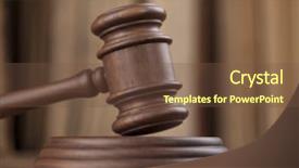  Presentation with mallet - Cool new slide deck with law theme mallet of judge backdrop and a  colored foreground