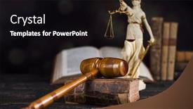  Presentation with mallet - Amazing presentation theme having law theme mallet of judge backdrop and a black colored foreground