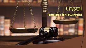  Presentation with mallet - PPT layouts consisting of law theme mallet of the judge wooden desk books background and a tawny brown colored foreground