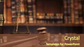  Presentation with mallet - Audience pleasing PPT layouts consisting of law theme mallet backdrop and a tawny brown colored foreground