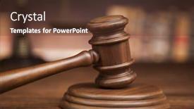  Presentation with mallet - Colorful PPT theme enhanced with law-theme-mallet backdrop and a tawny brown colored foreground
