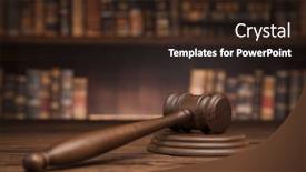  Presentation with mallet - Slide deck consisting of law theme mallet background and a wine colored foreground