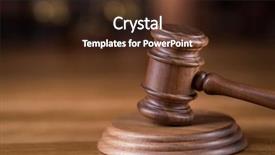  Presentation with justice - Slides featuring law wooden gavel barrister justice background and a tawny brown colored foreground