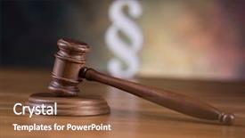  Presentation with justice - Theme featuring law wooden gavel barrister justice background and a tawny brown colored foreground