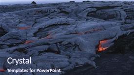  Presentation with lava - Audience pleasing PPT theme consisting of lawa - cooling lava backdrop and a tawny brown colored foreground