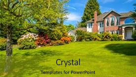  Presentation with north america - PPT layouts consisting of lawn - perfect neighborhood houses in suburb background and a gold colored foreground