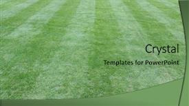  Presentation with cut - Beautiful slides featuring lawn cut with converging stripes backdrop and a seafoam green colored foreground