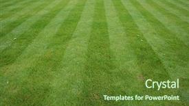  Presentation with cut - PPT theme consisting of lawn cut with stripes background background and a tawny brown colored foreground