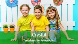  Presentation with green fashion - Amazing theme having lawn in a summer garden backdrop and a forest green colored foreground