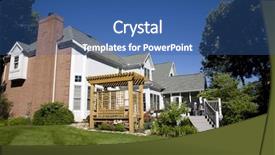  Presentation with christian living - Slides having lawncare - backyard with a lush outdoor background and a ocean colored foreground