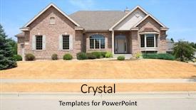  Presentation with drought - PPT layouts consisting of lawncare - suburban lawn during drought background and a lemonade colored foreground