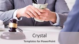  Presentation with bribe - Amazing slide set having lawyer being offered bribe backdrop and a  colored foreground