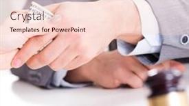  Presentation with bribe - Slide set enhanced with lawyer being offered bribe background and a lemonade colored foreground