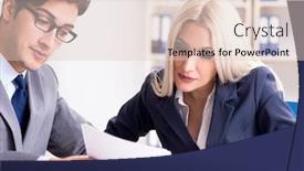  Presentation with lawyer client - PPT theme with lawyer discussing legal case with client background and a lemonade colored foreground