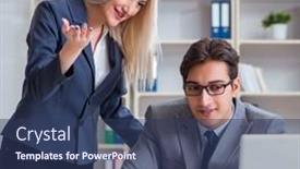  Presentation with lawyer client - Cool new PPT layouts with lawyer-discussing-legal-case backdrop and a ocean colored foreground