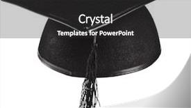  Presentation with graduation white cap - Presentation theme with lawyer judge - black graduation cap isolated background and a  colored foreground