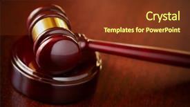  Presentation with gavel - Slide set enhanced with lawyer judge - gavel background and a tawny brown colored foreground
