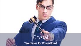  Presentation with judge gavel or law mallet - PPT layouts consisting of lawyer-law-student background and a ocean colored foreground