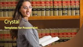  Presentation with law school - Presentation having lawyer looking at camera background and a tawny brown colored foreground