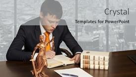  Presentation with lawyer - Amazing presentation having book in the office backdrop and a light gray colored foreground