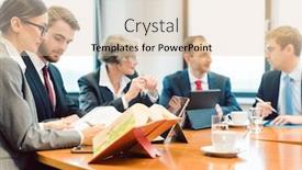  Presentation with teams - Slide deck consisting of lawyer-teams-negotiating-an-agreement background and a lemonade colored foreground