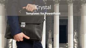  Presentation with lawyer - Slide set enhanced with lawyer-with-a-briefcase background and a gray colored foreground