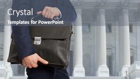  Presentation with lawyer - Colorful slides enhanced with lawyer-with-a-briefcase backdrop and a gray colored foreground