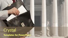  Presentation with lawyer - Slide deck with lawyer-with-a-briefcase background and a violet colored foreground