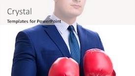  Presentation with lawyer client meeting wearing mask - Amazing slide deck having lawyer-with-blindfold-wearing-boxing backdrop and a sky blue colored foreground