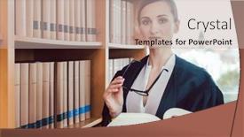  Presentation with law case - Beautiful presentation theme featuring lawyer-working-on-a-difficult backdrop and a mint green colored foreground