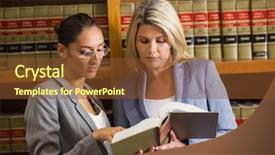 Presentation with university library - Audience pleasing PPT layouts consisting of lawyers talking in the law backdrop and a tawny brown colored foreground