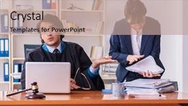  Presentation with fatherhood and working - Slide deck having lawyers working in the office background and a  colored foreground