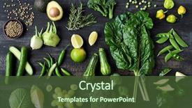  Presentation with flat - Amazing slides having lay series of assorted green backdrop and a tawny brown colored foreground