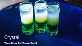  Presentation with cocktail bar - Presentation theme having layer alcohol drink on bar cocktail background and a navy blue colored foreground