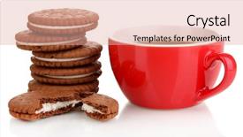  Presentation with white chocolate - Slide deck with window plastic blinds to protect background and a gray colored foreground