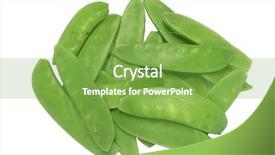  Presentation with green pea plant - Theme enhanced with layer farming - green peas mangetout isolated background and a  colored foreground