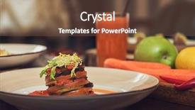  Presentation with healthy juice - PPT theme having layered - healthy vegeterian food on brown background and a tawny brown colored foreground