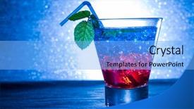  Presentation with ice blue - Cool new presentation design with layered cocktail with blue backdrop and a light blue colored foreground