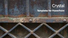  Presentation with old rusty pipe - PPT theme featuring layers architecture - fragment of old metal rusty background and a  colored foreground