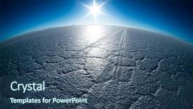  Presentation with flat earth - Audience pleasing PPT theme consisting of layers earth - car tracks on the surface backdrop and a ocean colored foreground