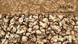  Presentation with cracked - PPT theme featuring layers earth - cracked ground background and a coral colored foreground