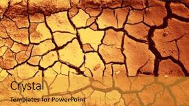 Presentation with global warming - Presentation theme featuring layers earth - global warming concept of cracked background and a gold colored foreground