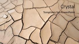  Presentation with global warming - PPT theme having layers earth - global warming concept of cracked background and a coral colored foreground